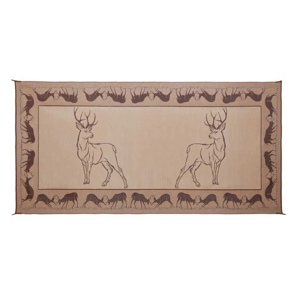 Stylish Camping Deer Pe1 Matte, Black / brown / beige, 2.43 x 5.48m