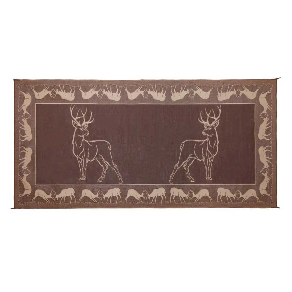 Stylish Camping Deer Pe1 Matte, Black / brown / beige, 2.43 x 5.48m