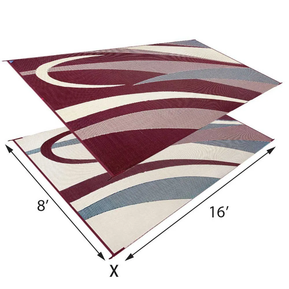 Stylish Camping Gb5 Matte, Burgundy / black, 2.43 x 4.87m