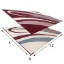 Stylish Camping Graphic Ga5 Matte, Burgundy / beige, 2.43 x 3.65m