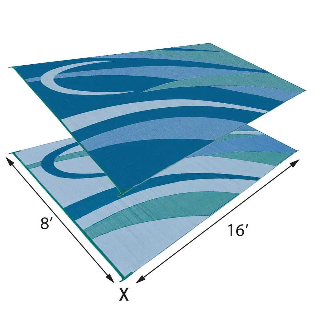 Stylish Camping Graphic Gb3 Matte, Blue / green, 2.43 x 4.87m