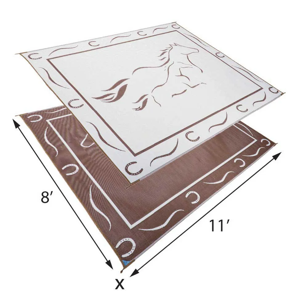 Stylish Camping Horses Gh8 Matte, Brown / white, 2.43 x 3.35m Stylish Camping Horses Gh8 Matte, Brown / white, 2.43 x 3.35m