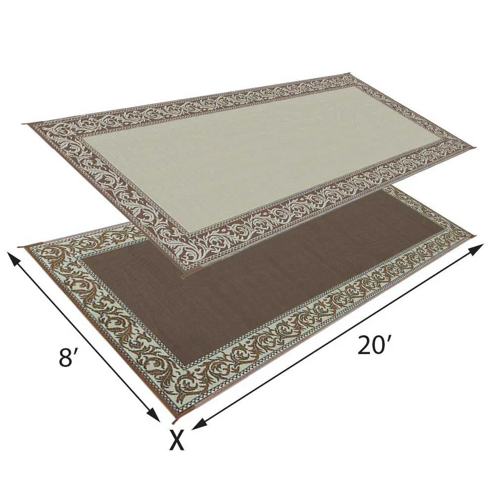 Stylish Camping Rc7 Matte, Burgundy / beige, 2.43 x 6m