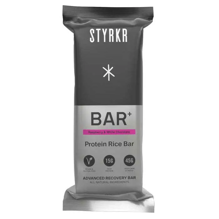 Styrkr Bar Plus Proteinbarerboks Bringebær Og Hvit Sjokolade 12 Enheter, Multicolor, One Size