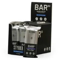 Styrkr Bar50 Og Havsalt Energibarer Boks Mandel Daddel 75g 12 Enheter