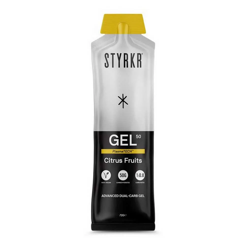 Styrkr Gel50 Dual-carb Boks Med Energigeler Bær 50g 12 Enheter, Multicolor, One Size