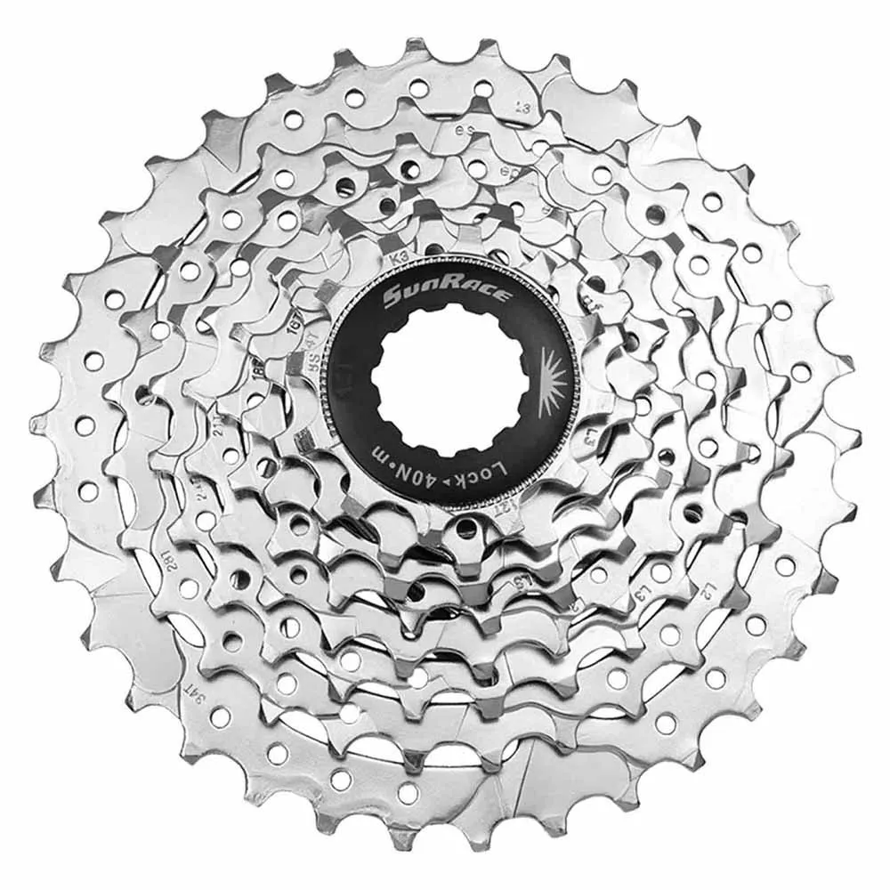 SunRace Csm66 Kassett, Silver, 8s, 11-34t