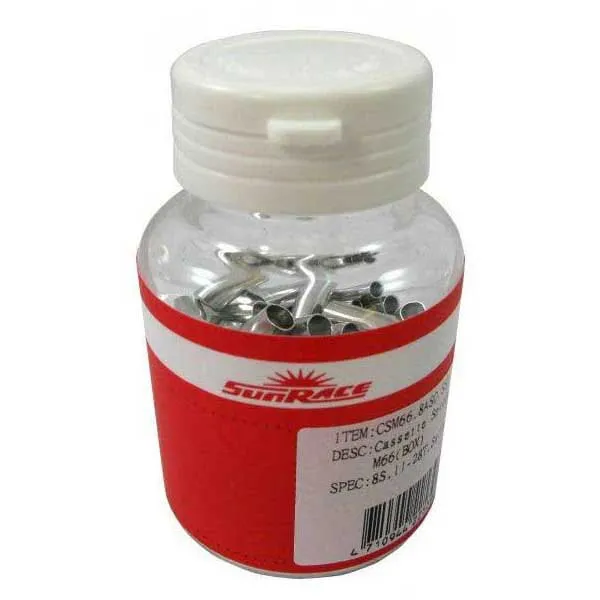 SunRace Ofb50 5 Mm Bremsevaier Endehylse Sykkel 200 Enheter, Silver, One Size SunRace Ofb50 5 Mm Bremsevaier Endehylse Sykkel 200 Enheter, Silver, One Size