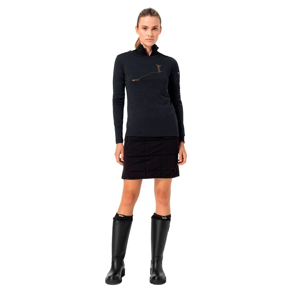 super.natural Bergglück Langarmet T-skjorte, Jet black / copper