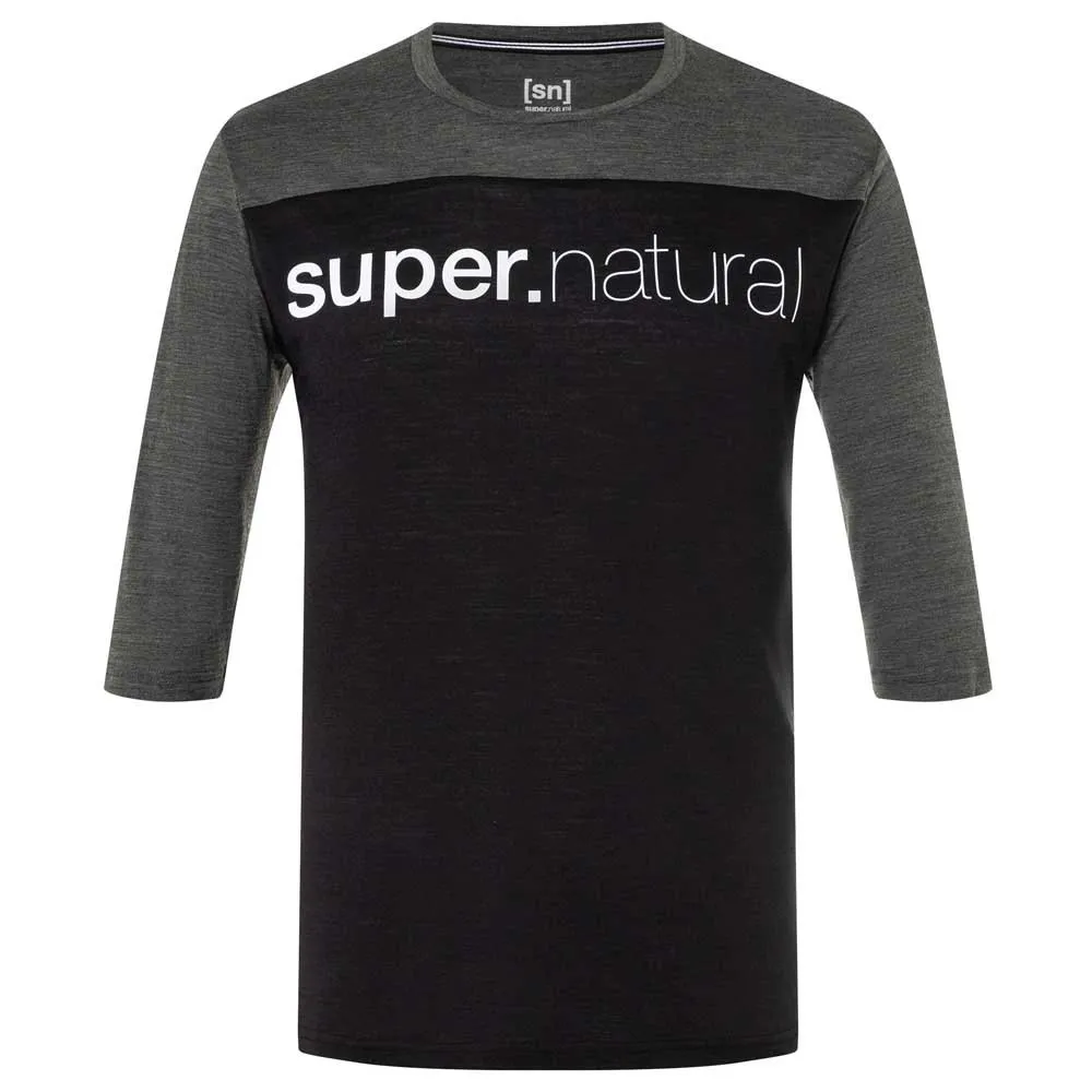 super.natural Contrast 3/4-ermet T-skjorte super.natural Contrast 3/4-ermet T-skjorte