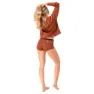 super.natural Flear Truser, Horn brown / copper