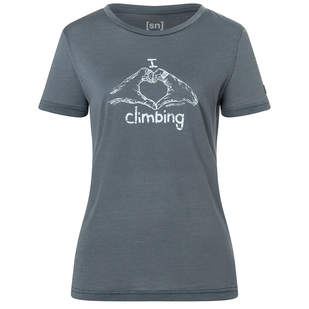 super.natural I Love Climbing Kortarmet T-skjorte