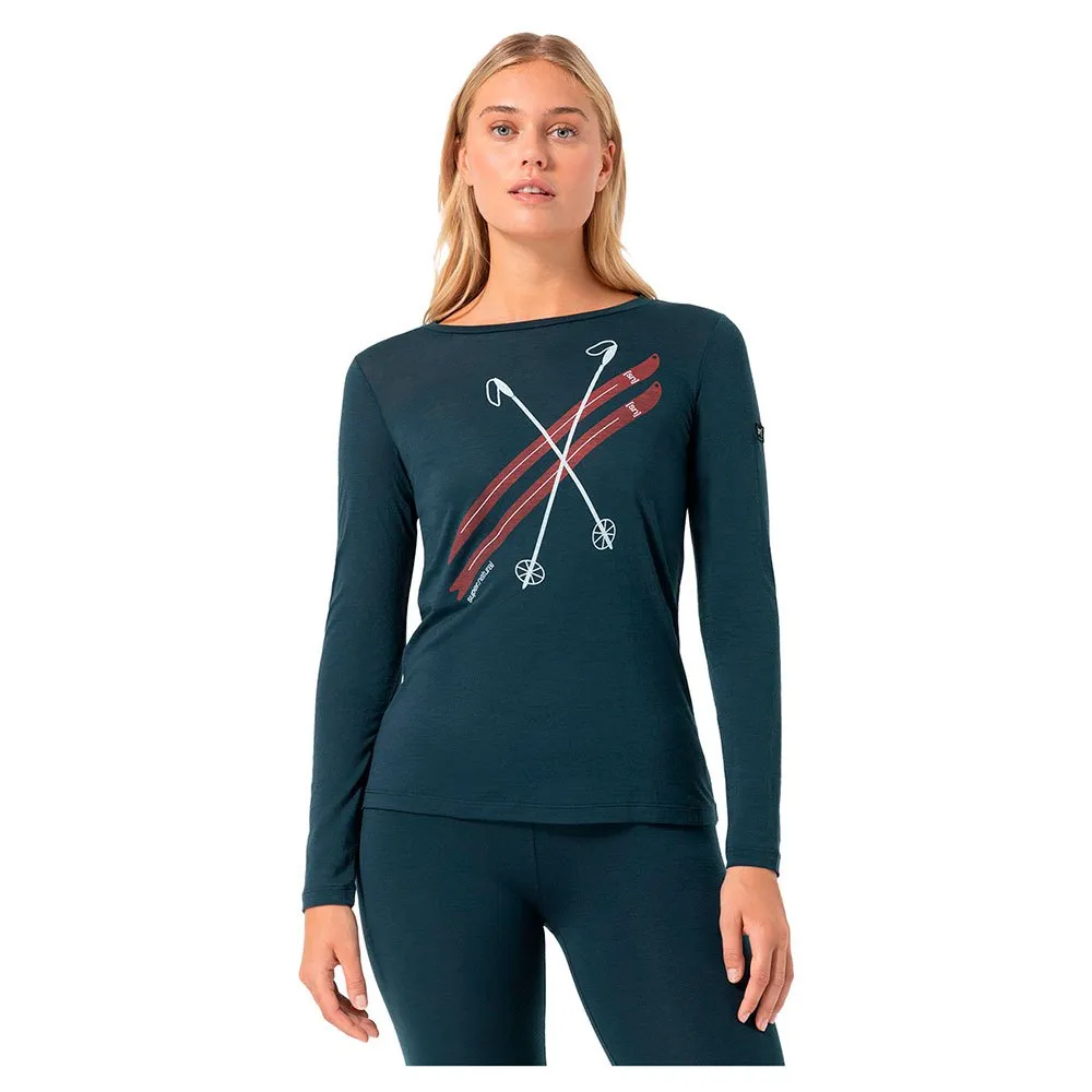 super.natural Kryssede Ski Langarmet T-skjorte