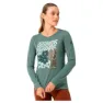 super.natural Mat Langarmet T-skjorte, Balsam green / various
