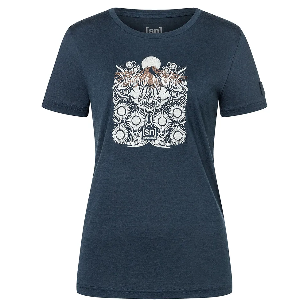 super.natural Mount Flower Bio Kortarmet T-skjorte