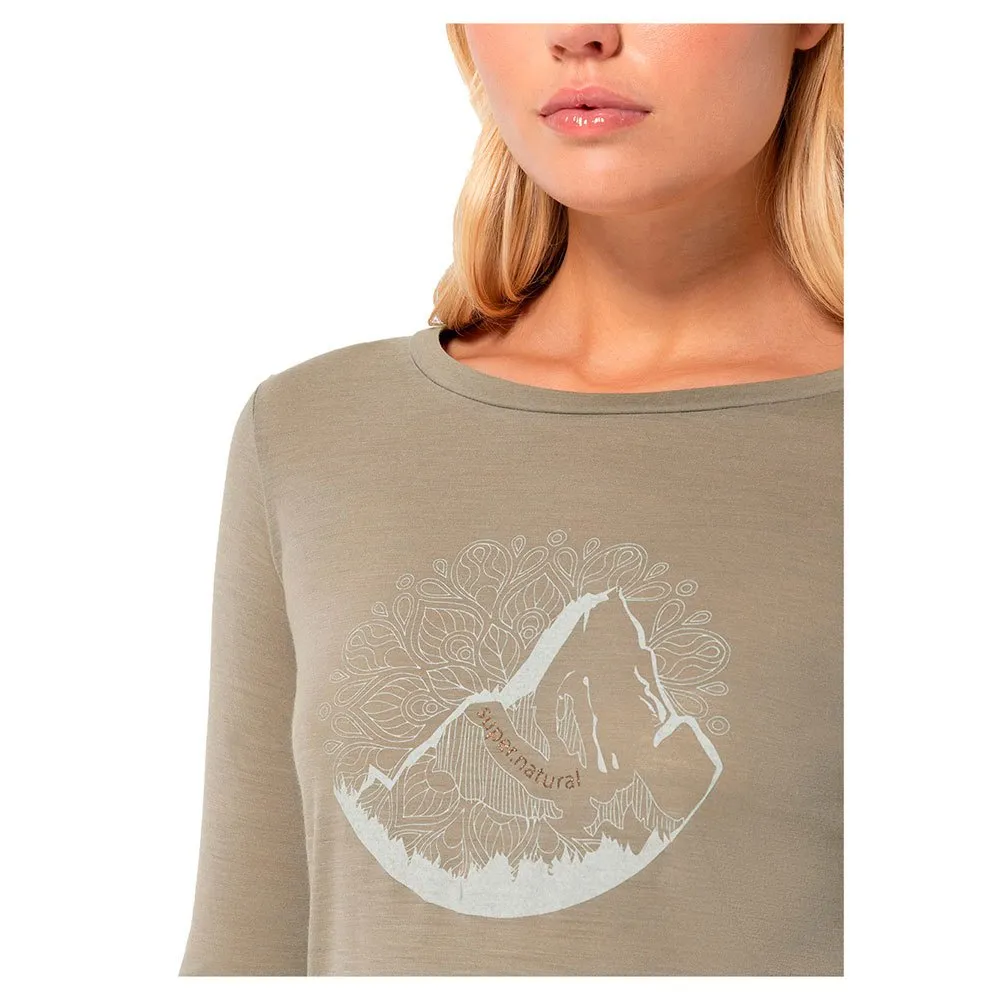 super.natural Mountain Mandala Tree Langarmet T-skjorte, Fallen rock / feather grey / copper super.natural Mountain Mandala Tree Langarmet T-skjorte, Fallen rock / feather grey / copper
