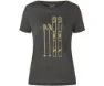 super.natural Skiing Tee Women, Pirate grey melange/gold