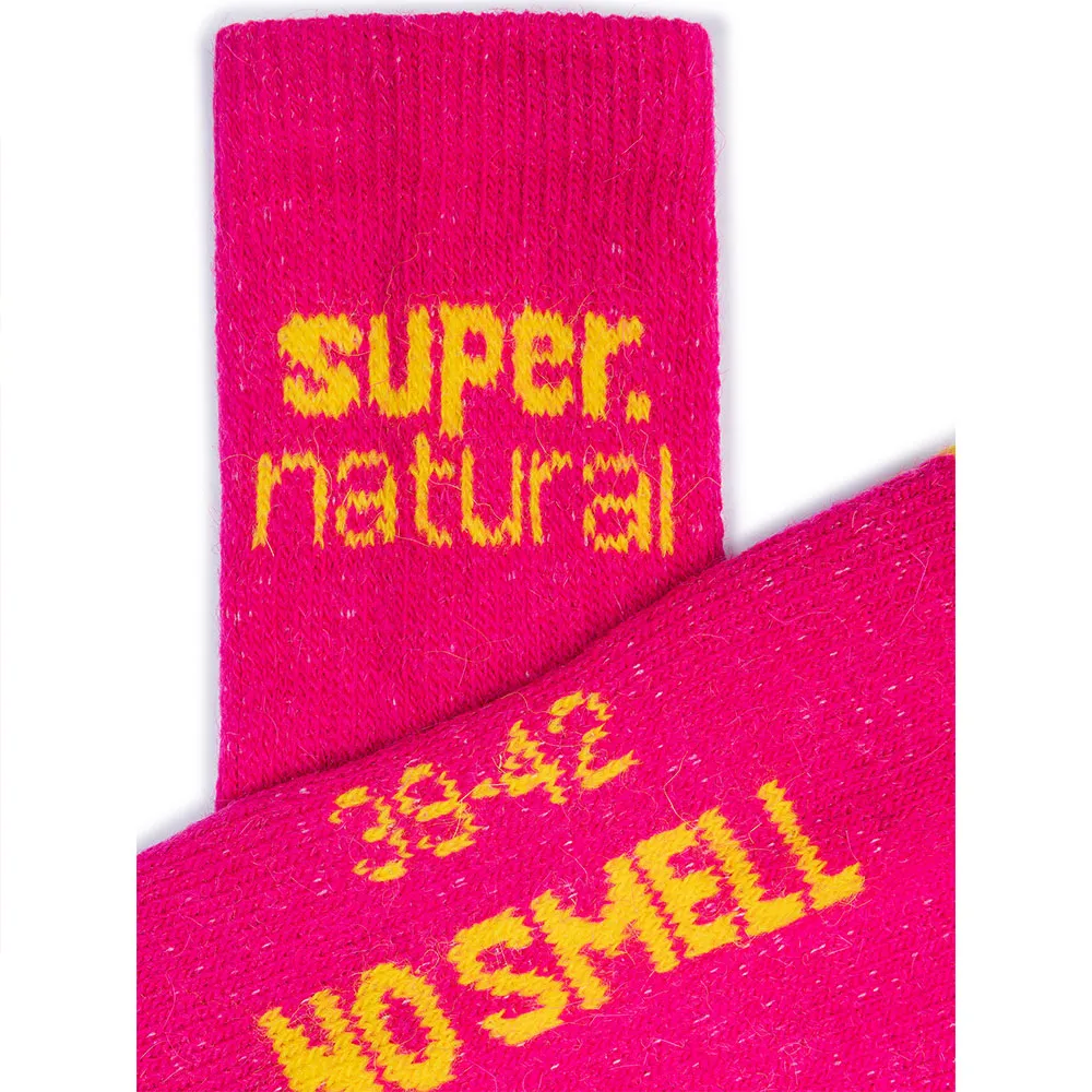 super.natural Sn Cosy Lange Sokker 2 Par, Fuchsia red / illuminating super.natural Sn Cosy Lange Sokker 2 Par, Fuchsia red / illuminating
