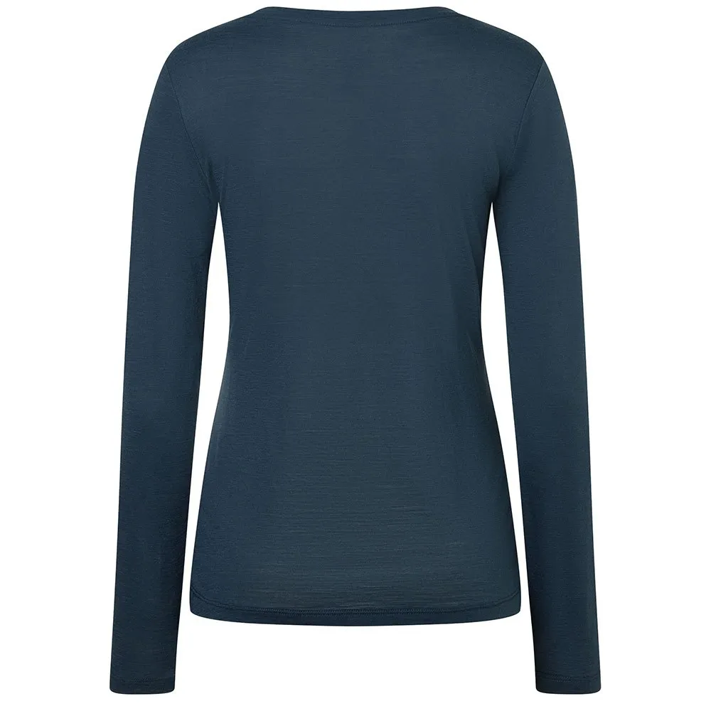 super.natural Snow Cat Langarmet T-skjorte, Blueberry / various