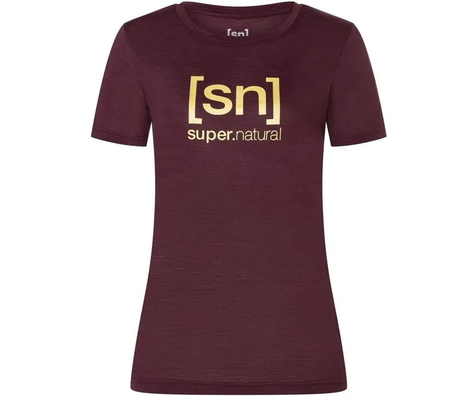 super.natural The Essential Logo Tee Women, Wine tasting/gold