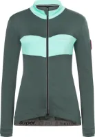 super.natural Women's Grava Long Sleeve Jersey Avocado/Jet Black super.natural Women's Grava Long Sleeve Jersey Avocado/Jet Black