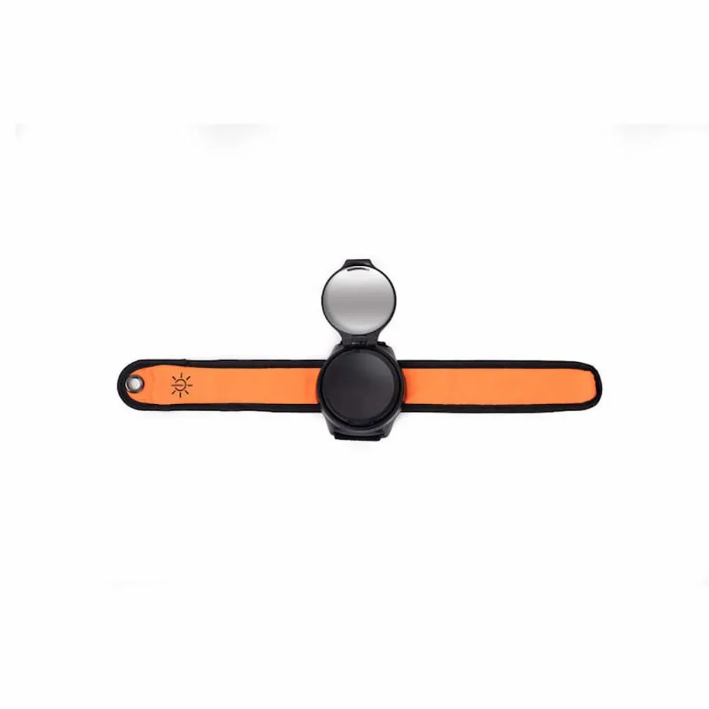 SuperB Enkelt Sykkelarmbånd Med Bakspeil Og Blinklys, Orange, One Size SuperB Enkelt Sykkelarmbånd Med Bakspeil Og Blinklys, Orange, One Size