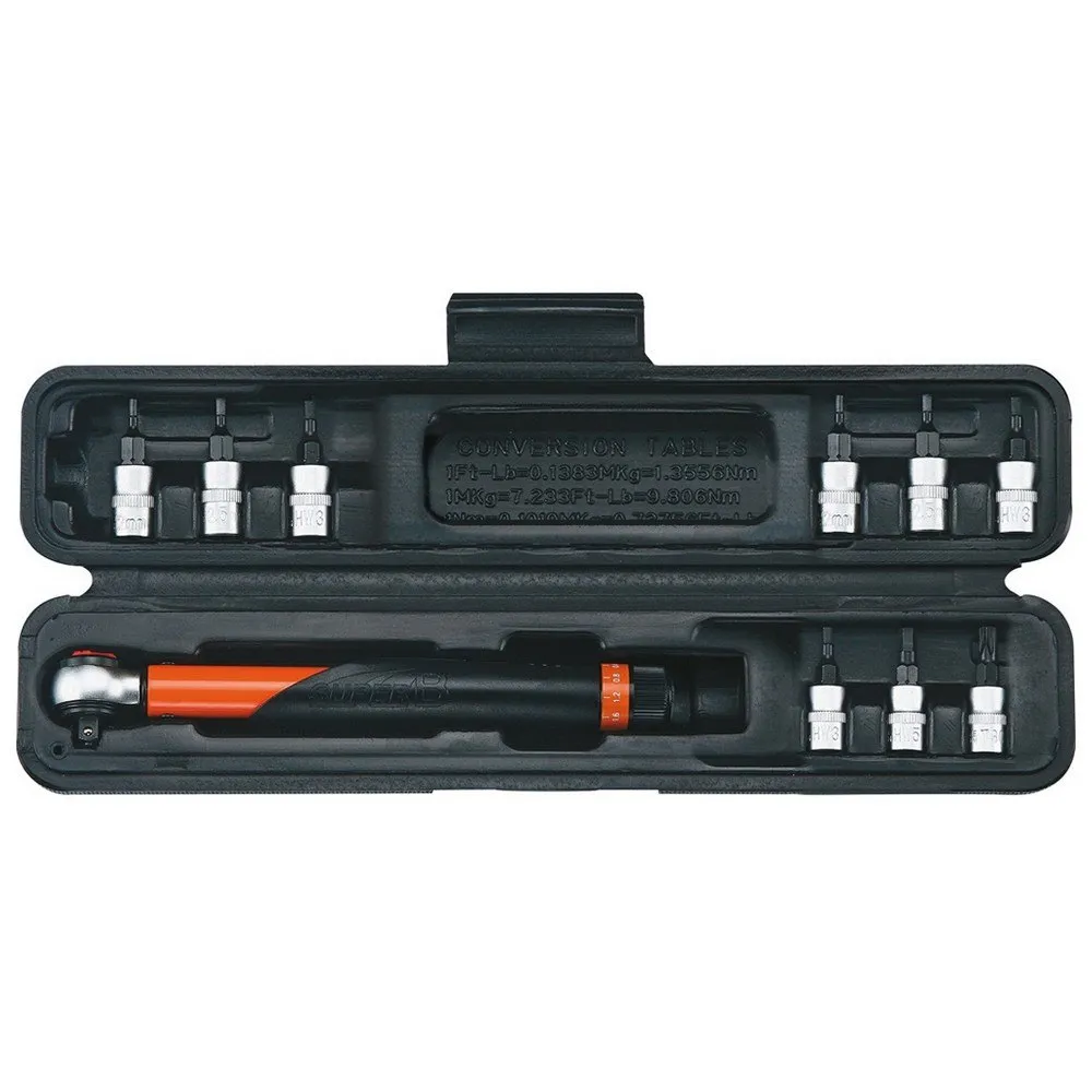 SuperB Momentnøkkel 1/4´´ 3-15nm, Black / orange, One Size SuperB Momentnøkkel 1/4´´ 3-15nm, Black / orange, One Size