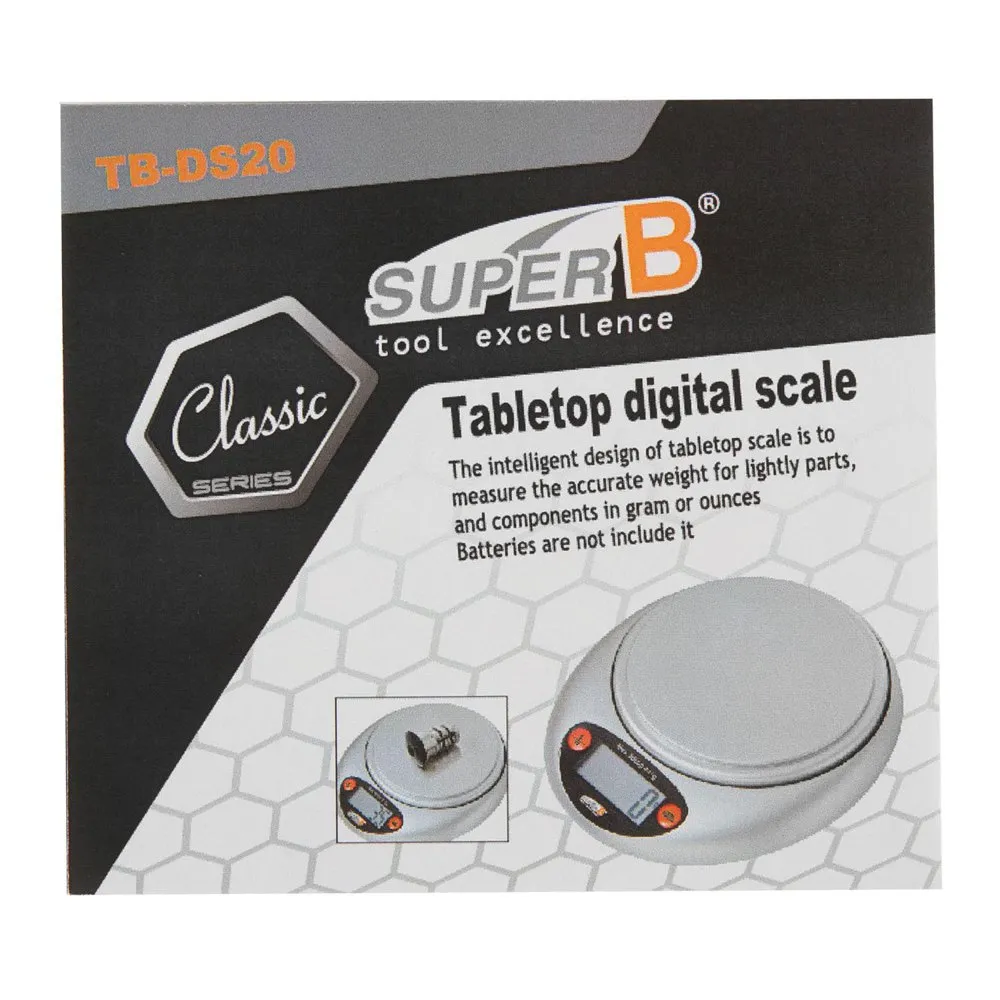 SuperB Verktøy Tb-ds 20 Tabletop Digital Scale, Silver, One Size