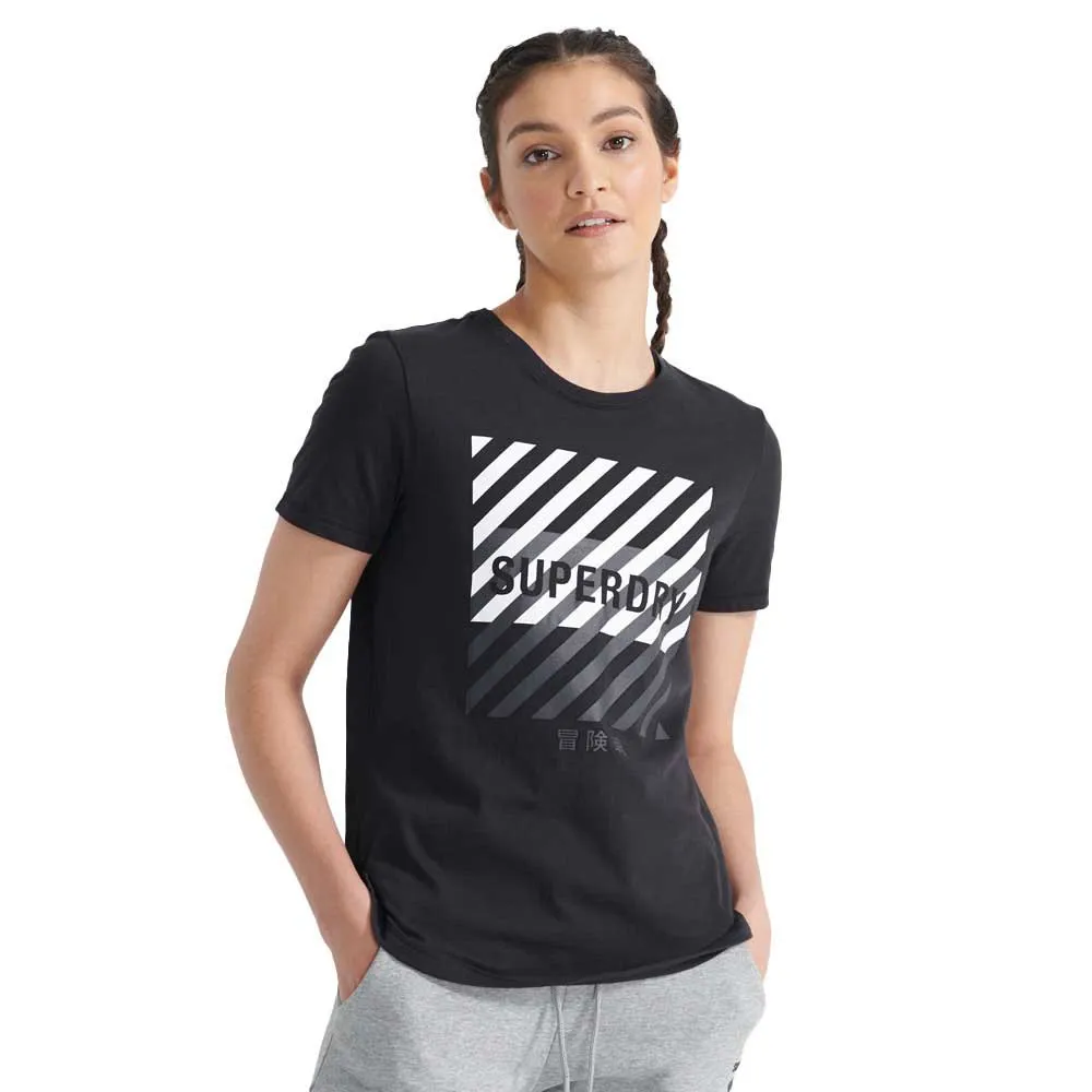 Superdry Core Sport Kortarmet T-skjorte female, Black