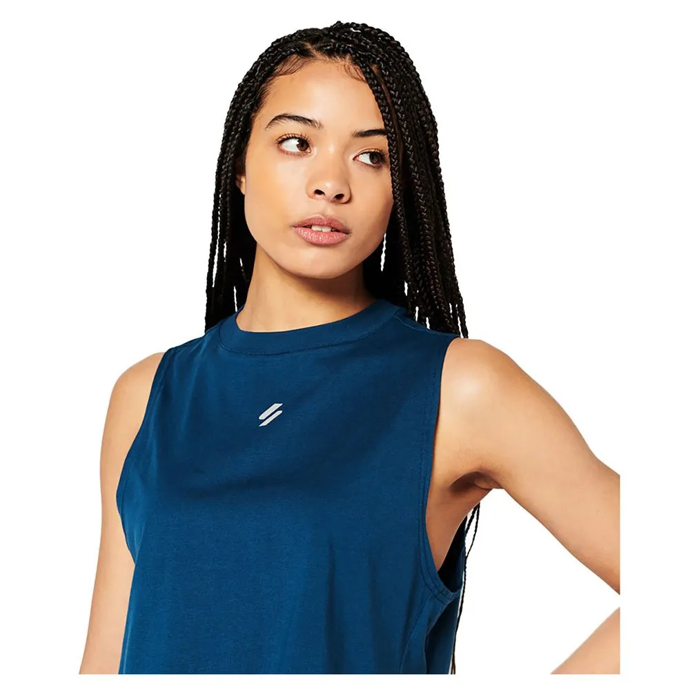 Superdry Run Cropped Loose Ermeløs T-skjorte female Superdry Run Cropped Loose Ermeløs T-skjorte female