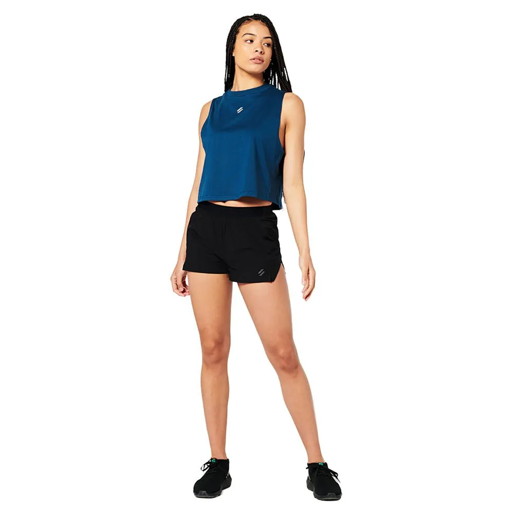 Superdry Run Cropped Loose Ermeløs T-skjorte female Superdry Run Cropped Loose Ermeløs T-skjorte female
