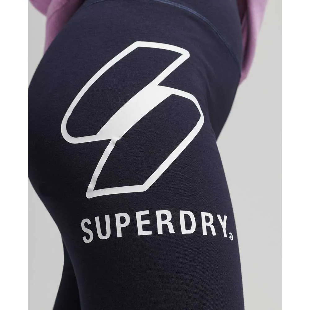 Superdry Sportstyle Logo Cycling Shorts female, Deep navy Superdry Sportstyle Logo Cycling Shorts female, Deep navy