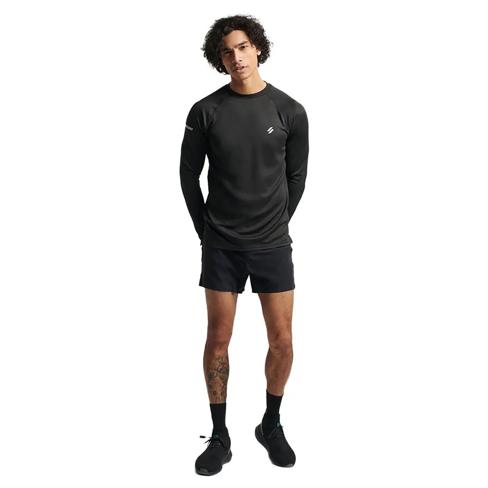 Superdry Train Mock Neck Top Langarmet T-skjorte male Superdry Train Mock Neck Top Langarmet T-skjorte male