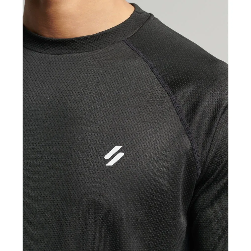 Superdry Train Mock Neck Top Langarmet T-skjorte male Superdry Train Mock Neck Top Langarmet T-skjorte male