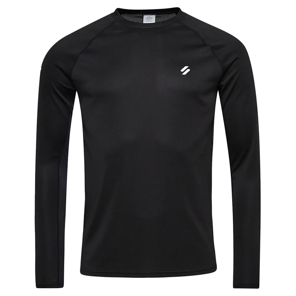 Superdry Train Mock Neck Top Langarmet T-skjorte male Superdry Train Mock Neck Top Langarmet T-skjorte male