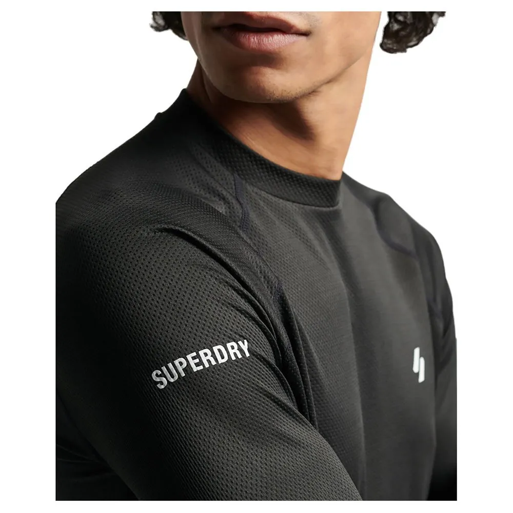 Superdry Train Mock Neck Top Langarmet T-skjorte male Superdry Train Mock Neck Top Langarmet T-skjorte male