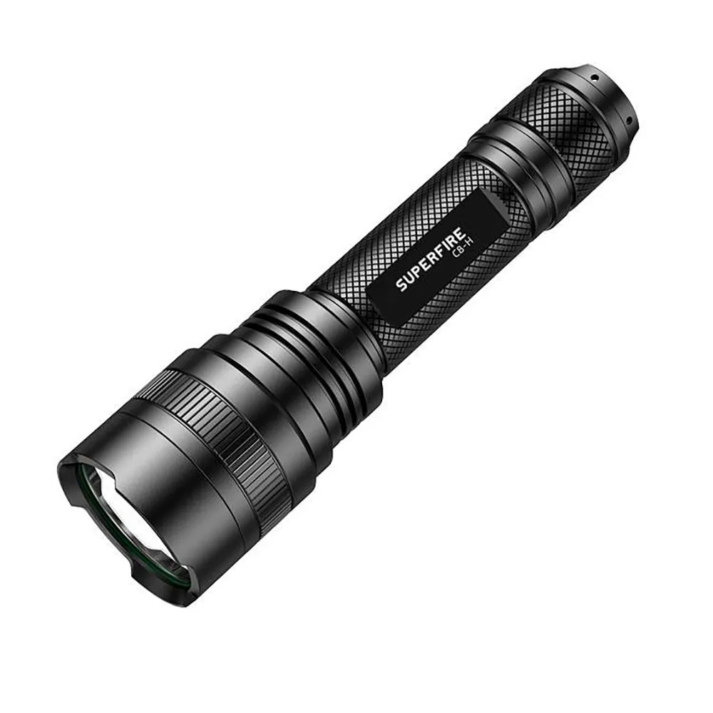 Superfire C8-h 1200lm Usb Lommelykt, Black, One Size Superfire C8-h 1200lm Usb Lommelykt, Black, One Size