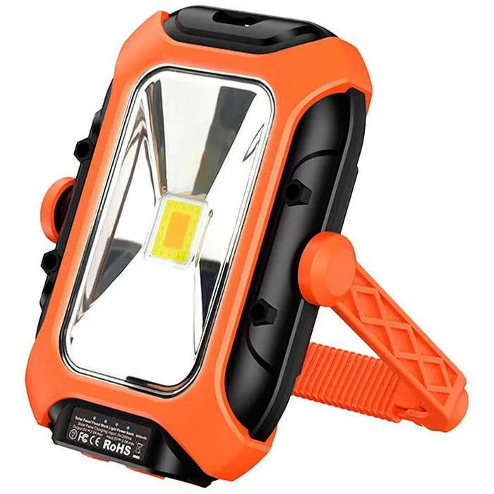 Superfire Gm05 Solar Panel Lommelykt, Black / orange, One Size Superfire Gm05 Solar Panel Lommelykt, Black / orange, One Size