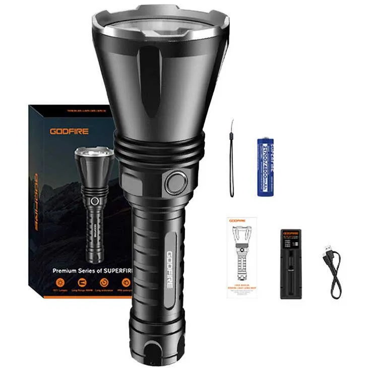 Superfire Godfire Tf01 Lommelykt, Black, One Size Superfire Godfire Tf01 Lommelykt, Black, One Size
