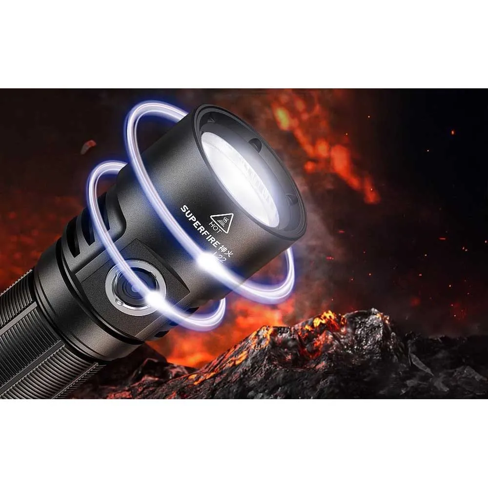 Superfire L22 Lommelykt, Black, One Size Superfire L22 Lommelykt, Black, One Size