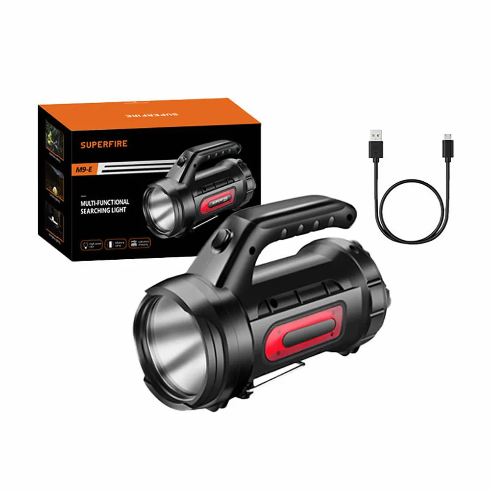 Superfire M9-e 900lm Usb Lommelykt, Black, One Size Superfire M9-e 900lm Usb Lommelykt, Black, One Size