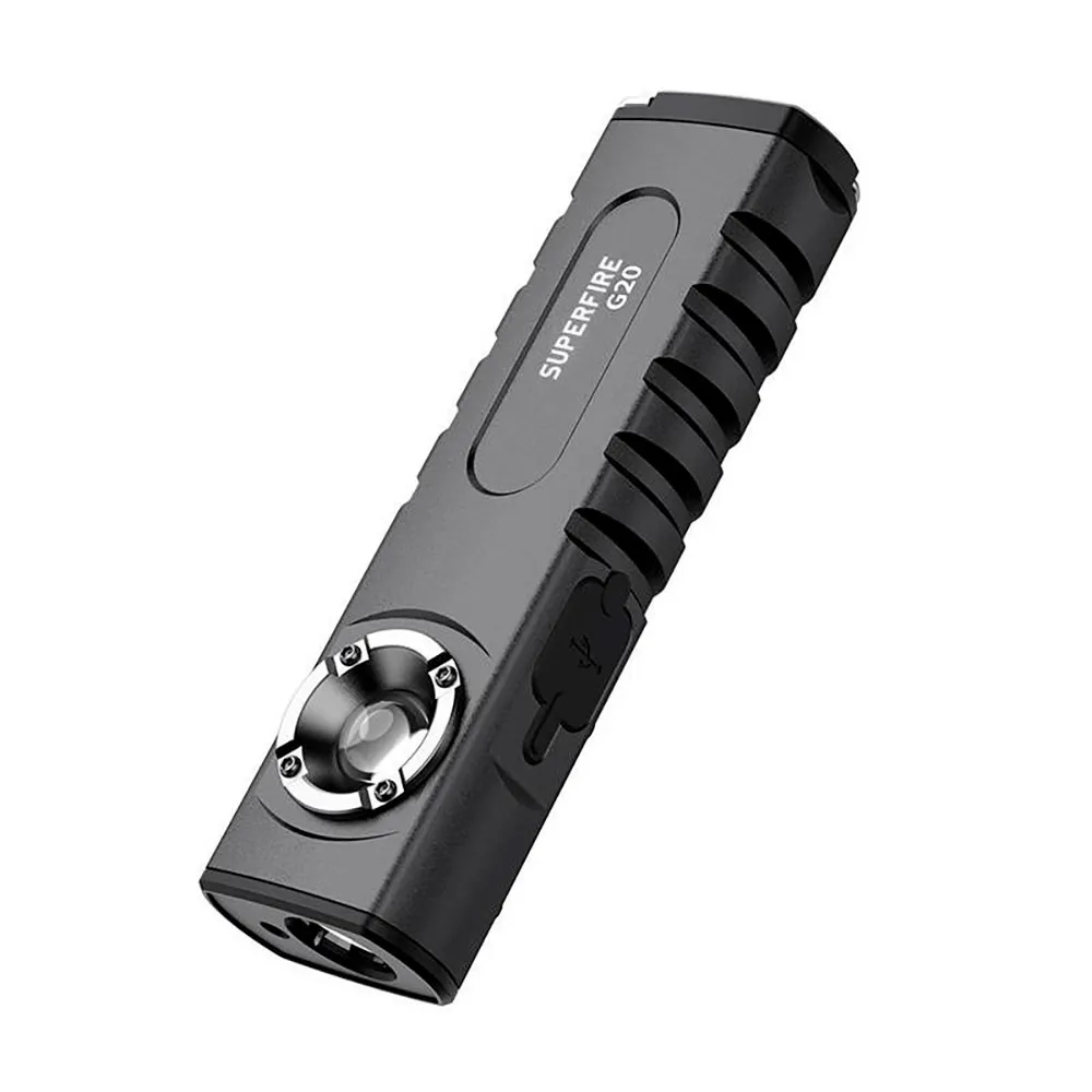 Superfire Multifunction G20 470lm Usb Lommelykt, Black / red, One Size Superfire Multifunction G20 470lm Usb Lommelykt, Black / red, One Size