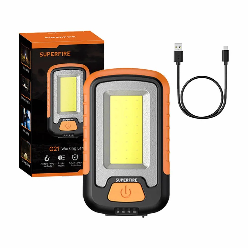 Superfire Workshop G21 650lm Usb Lommelykt, Black / yellow, One Size Superfire Workshop G21 650lm Usb Lommelykt, Black / yellow, One Size