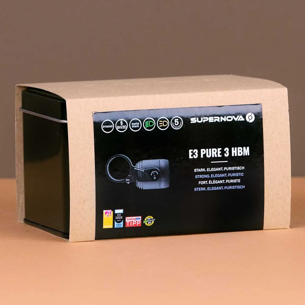 Supernova E3 Pure3 Hbm Frontlys, Black, 205 Lysstyrker