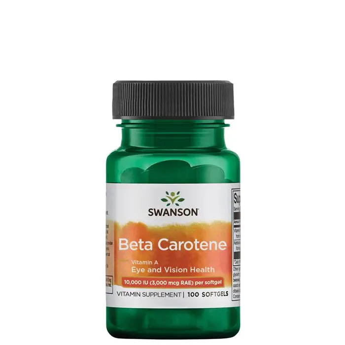 Swanson Betakaroten 10000 Iu (3,000 mcg Rae), 100 myke kapsler