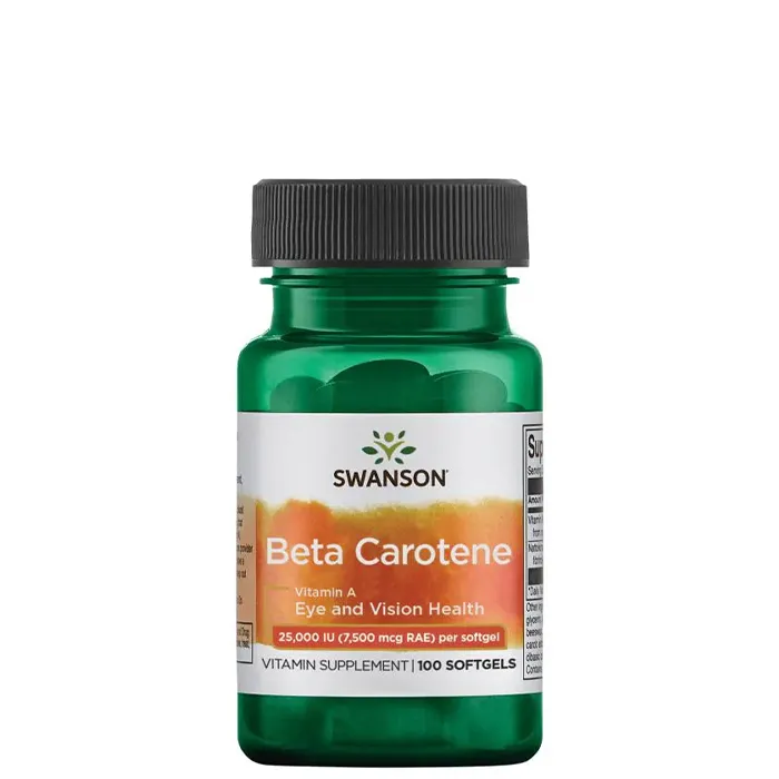 Swanson Betakaroten 25000 Iu (7,500 mcg Rae), 100 myke kapsler Swanson Betakaroten 25000 Iu (7,500 mcg Rae), 100 myke kapsler
