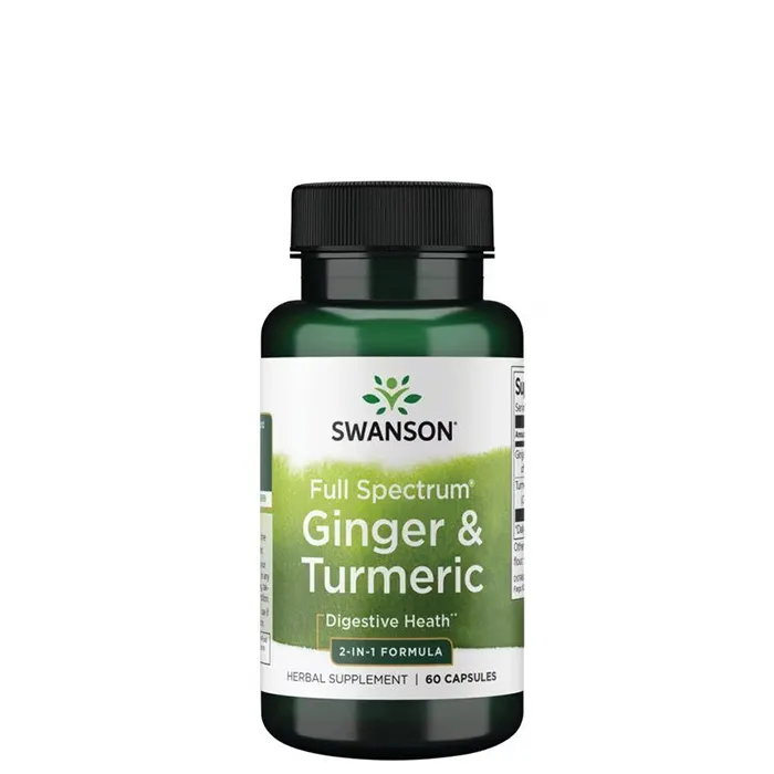 Swanson Full Spectrum Ginger & Turmeric 2-in-1 Formula 60 kapsler, 60 kapsler Swanson Full Spectrum Ginger & Turmeric 2-in-1 Formula 60 kapsler, 60 kapsler