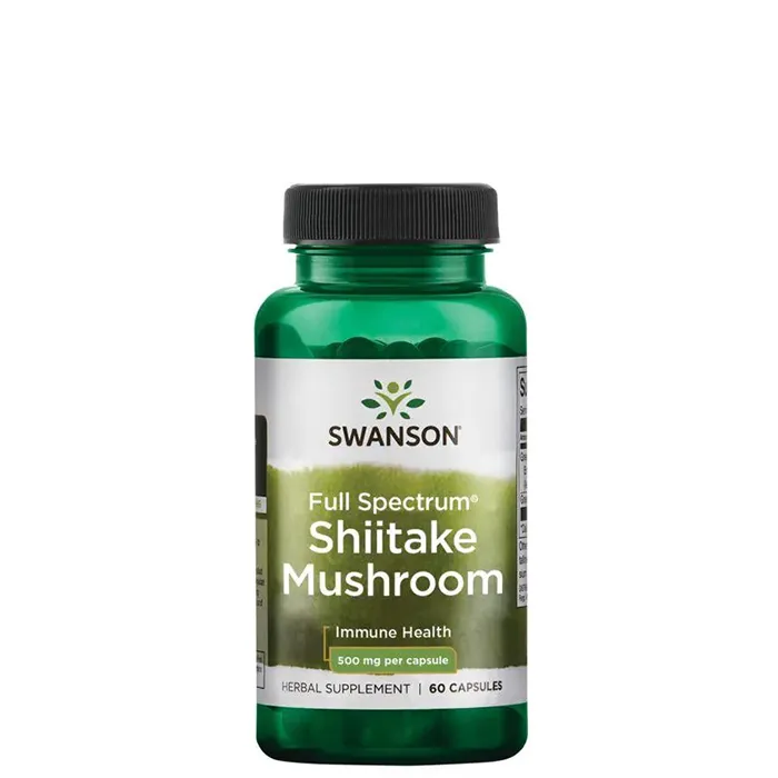 Swanson Full Spectrum Shiitake Mushroom 500 mg 60 kapsler, 500mg