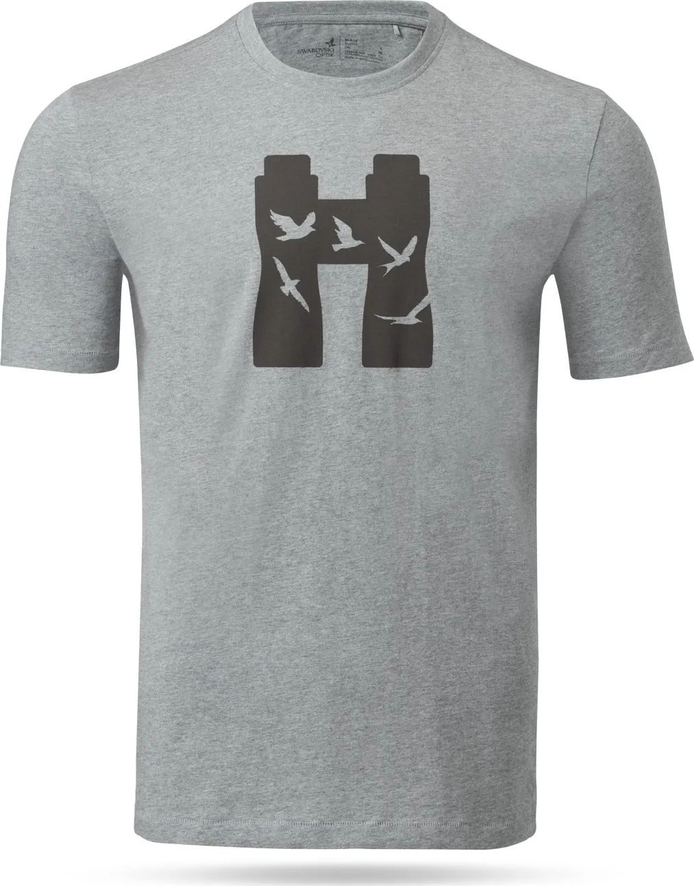 Swarovski Optik Men's Tsb T-Shirt Birds, Grey