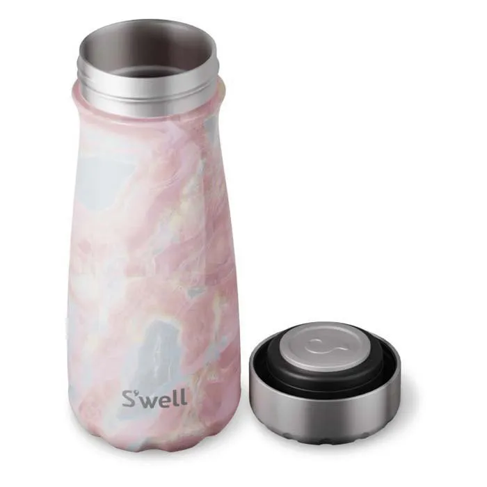S'well Geode Rose 470ml Wide Mouth Traveler Termosflaske, Pink, One Size